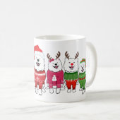 Samojeden in Kersttrui Koffiemok (Voorkant rechts)