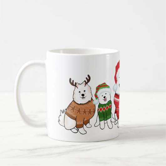 Samojeden in Kersttrui Koffiemok (Links)