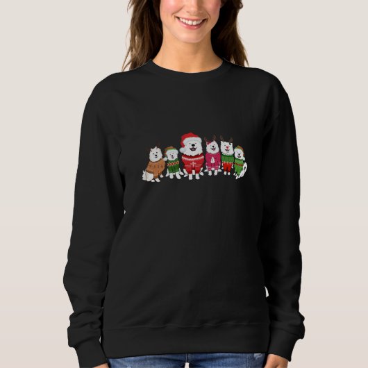 Samojeden in kersttrui trui (Voorkant)