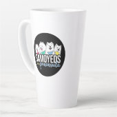 Samojeden van het schiereiland logo latte mok (Linkerhoek)