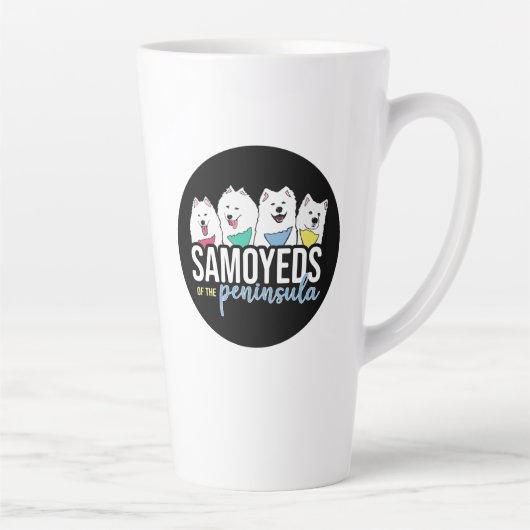 Samojeden van het schiereiland logo latte mok (Rechts)