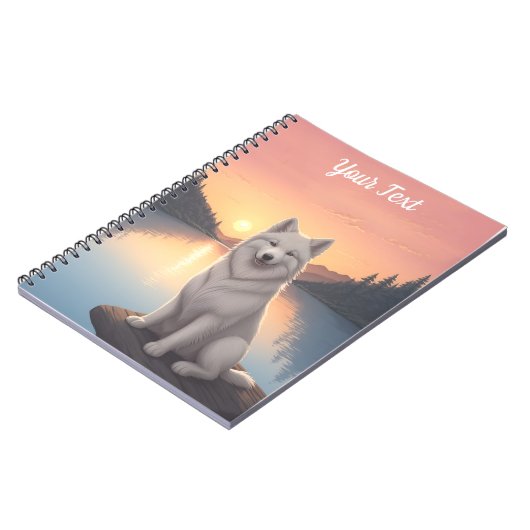 Samojeed bij Lake Notitieboek (Linkerzijde)