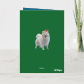 Samojeed Christmas Stocking Kaart (Achterkant)