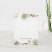 Samojeed Christmas Wenskaart Kaart (Achterkant)