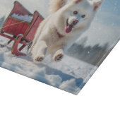 Samojeed feestelijke kerstvakantie snijplank (Hoek)