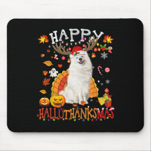 Samojeed Hond Halloween Kersthond Happy Hallotha Muismat