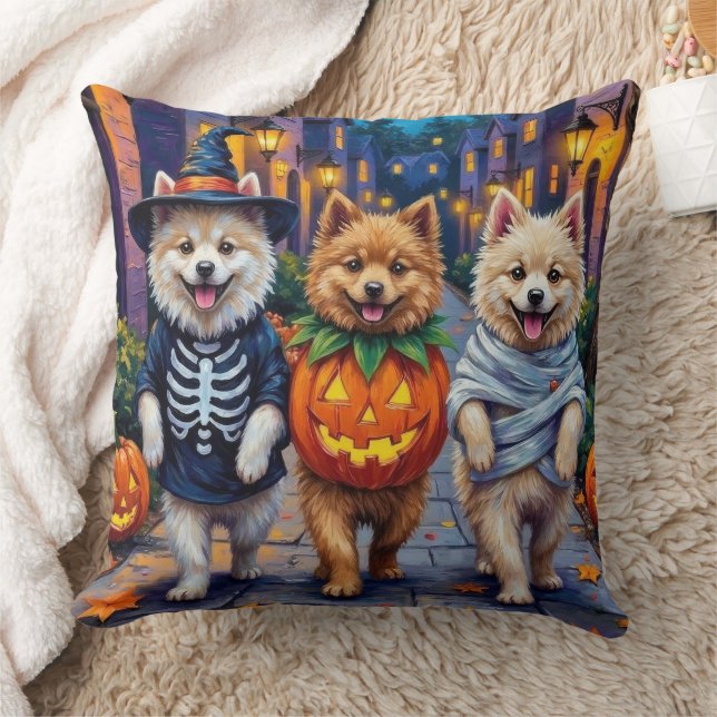 Samojeed Honden Trick-or-Treating Halloween Kostuu Kussen (Deken)