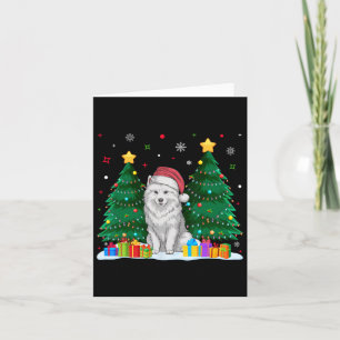 Samojeed Hondenliefhebbers Kerstman Hoed Lelijke K Kaart
