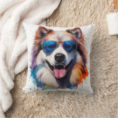 Samojeed in kleur kussen (Deken)