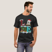 Samojeed kerstboom licht kersthond Xmas t Shi T-shirt (Voorkant volledig)