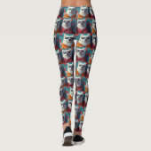 Samojeed met Hart Rozen Valentijnsdag Leggings (Achterkant)