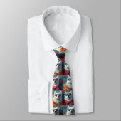 Samojeed met Hart Rozen Valentijnsdag Stropdas (Gebonden)