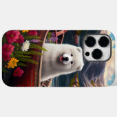 Samojeed op een peddel: Een landschapsavontuur Case-Mate iPhone Case (Achterkant (horizontaal))