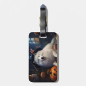 Samojeed Pompoenen Halloween Griezelen Bagagelabel (Achterkant verticaal)