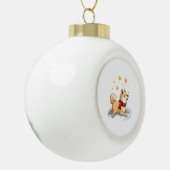 Samojeed Sneeuw Engel Keramische Bal Ornament (Links)
