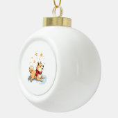 Samojeed Sneeuw Engel Keramische Bal Ornament (Rechts)