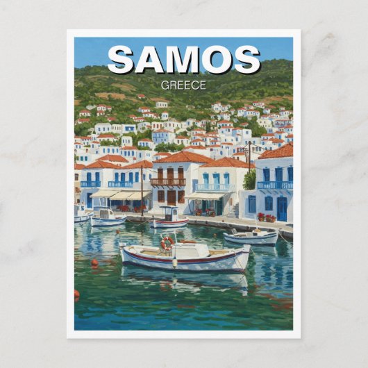 Samos Griekenland Reizen Briefkaart (Voorkant)