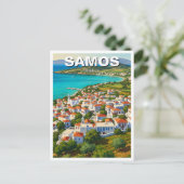 Samos Griekenland Reizen Briefkaart (Staand voorkant)