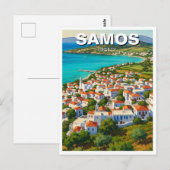 Samos Griekenland Reizen Briefkaart (Voorkant / Achterkant)