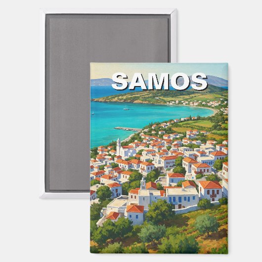 Samos Griekenland Reizen Magneet (Voorkant / Achterkant)