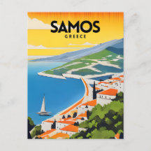 Samos Griekenland Traditionele Reisposter