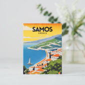 Samos Griekenland Traditionele Reisposter Briefkaart (Staand voorkant)