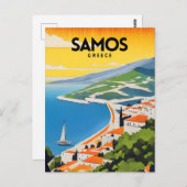 Samos Griekenland Traditionele Reisposter Briefkaart (Voorkant / Achterkant)