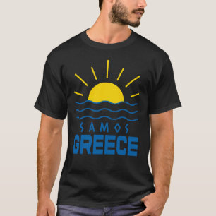 Samos Griekenland Zonneschijn En Zee Zwart Heren T-shirt