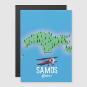 Samos Grieks Eiland kaart (Voorkant / Achterkant)