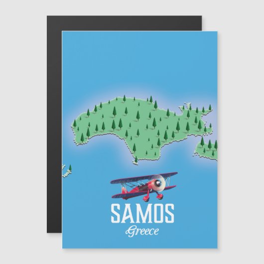 Samos Grieks Eiland kaart (Voorkant / Achterkant)