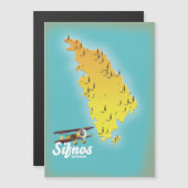Samos Grieks eiland kaart (Voorkant / Achterkant)
