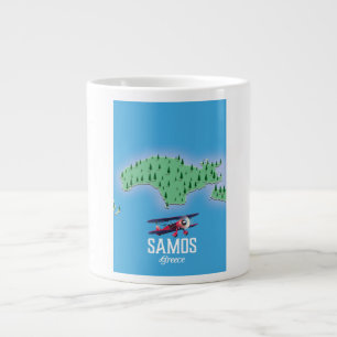 Samos Grieks Eiland kaart Grote Koffiekop