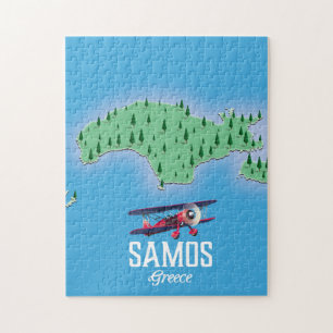 Samos Grieks Eiland kaart Legpuzzel
