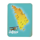 Samos Grieks Eiland kaart Magneet (Verticaal)
