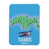 Samos Grieks Eiland kaart Magneet (Verticaal)