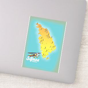 Samos Grieks Eiland kaart Sticker
