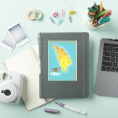 Samos Grieks Eiland kaart Sticker (iPad Cover)