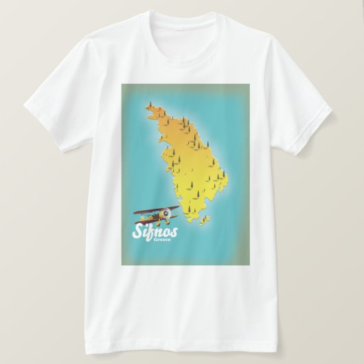 Samos Grieks Eiland kaart T-shirt (Design voorkant)