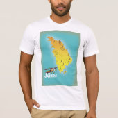 Samos Grieks Eiland kaart T-shirt (Voorkant)