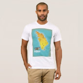 Samos Grieks Eiland kaart T-shirt (Voorkant volledig)