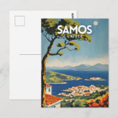 Samos Travel Poster Briefkaart (Voorkant / Achterkant)