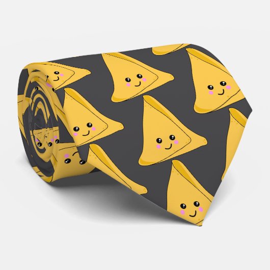 Samosa Desi Indian Food Pattern Stropdas (Opgerold)