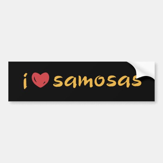 Samosa Love Bumpersticker (Voorkant)