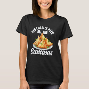 Samosas Maker Samosa Eten Indisch Foodie Vegan Sam T-shirt