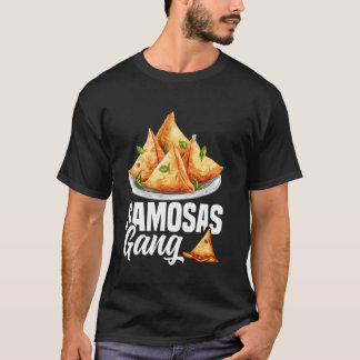 Samosas Voedsel Samosa Maker Indische Foodie Groen T-shirt