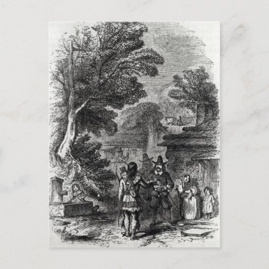 Samoset, de Indiase bezoeker Briefkaart (Voorkant)