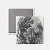 Samoset, de Indiase bezoeker Magneet (Voorkant / Achterkant)