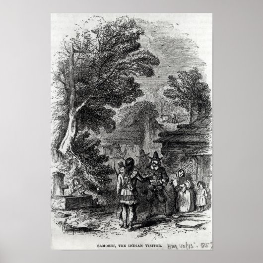 Samoset, de Indiase bezoeker Poster (Voorkant)