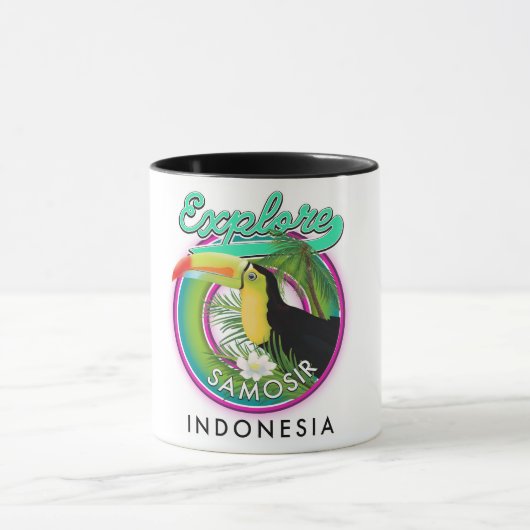 Samosir Indonesië reislogo verkennen Mok (Midden)