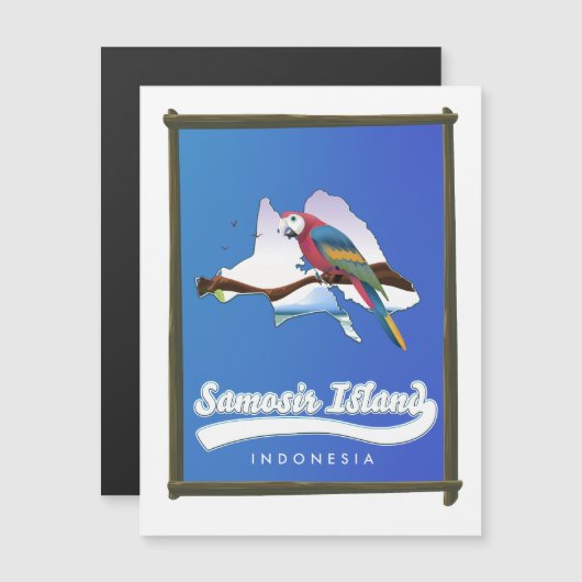 Samosir Island Indonesia reiskaart (Voorkant / Achterkant)